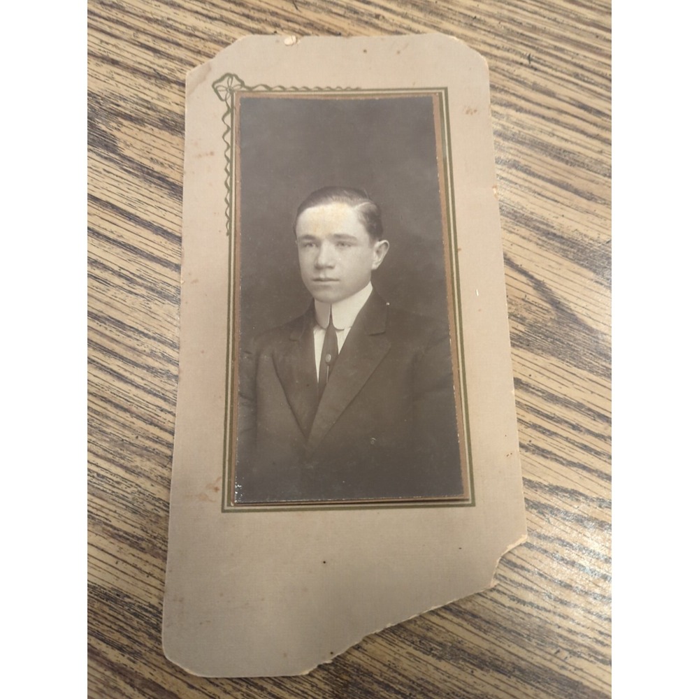 Antique Cabinet Card Photo Victorian Portrait Gentleman Young Man Rare Ephemera